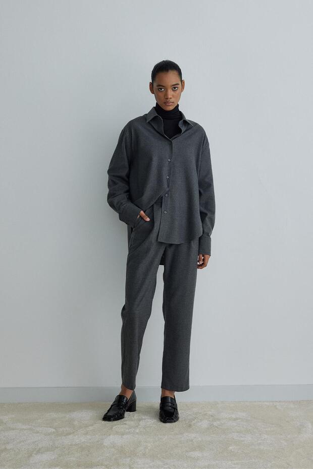 Füme Jil Pamuklu Basic Gömlek - 5