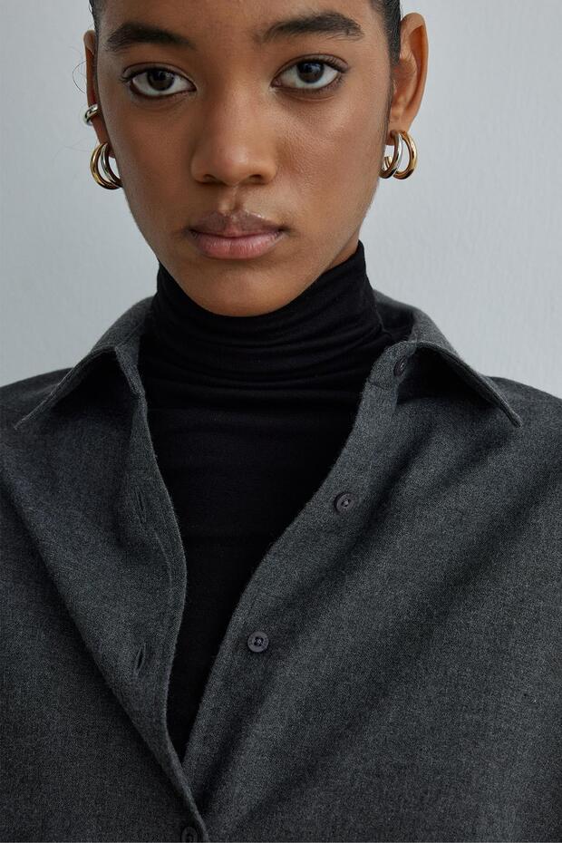 Füme Jil Pamuklu Basic Gömlek - 1