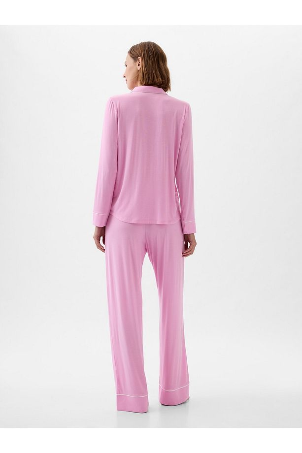 Kadın Pembe Modal Pijama Üstü - 3