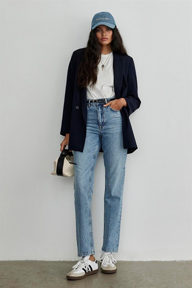 Ekru Pamuklu Basic Tişört - 5