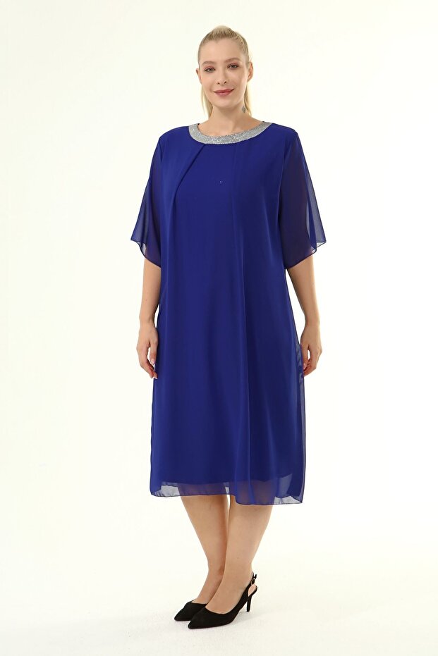 Plus Size Chiffon Dress 10A-1860