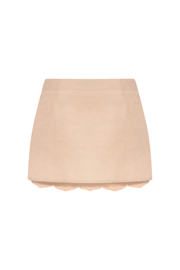 Brode İşlemeli Mini Etek - 6