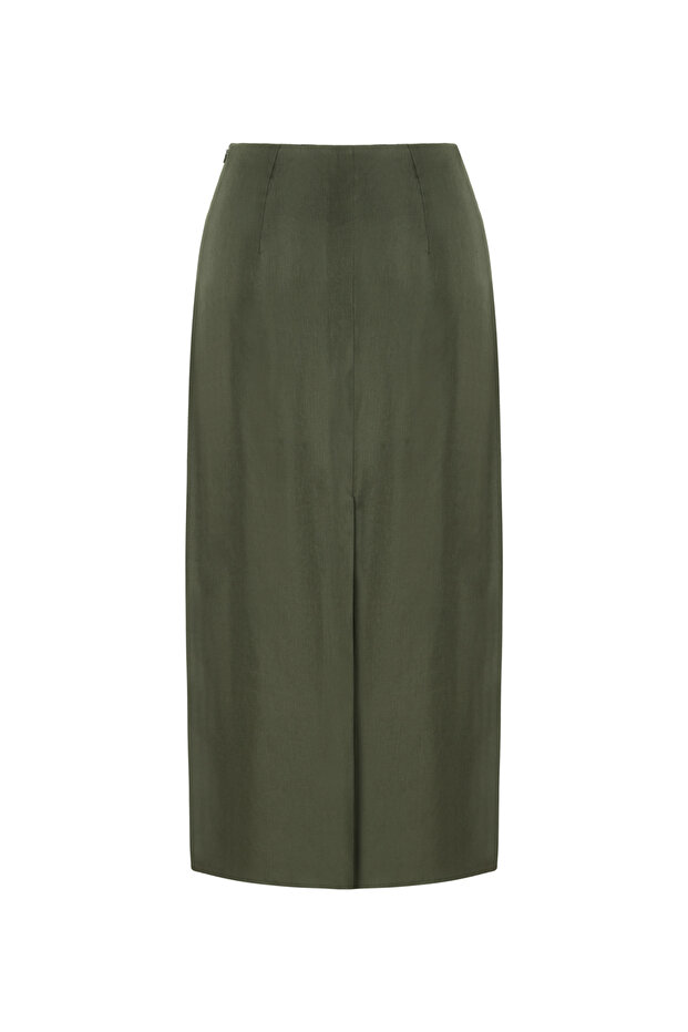 Yırtmaçlı Midi Etek - 5