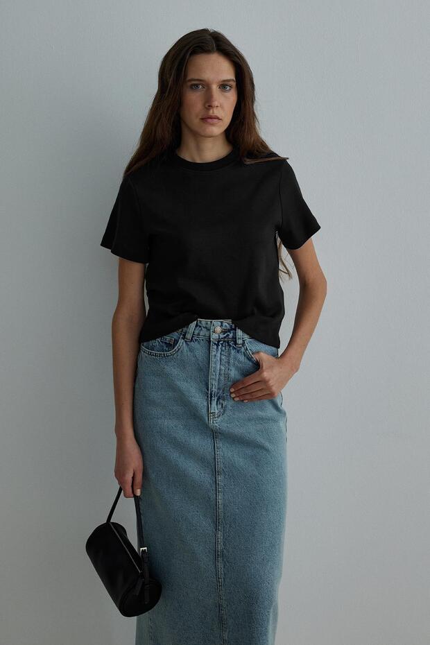 Siyah Comfy Basic Tişört - 8