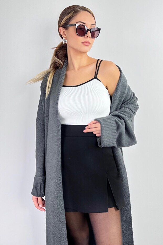 Kadın Kontrast Triko Atlet - 5