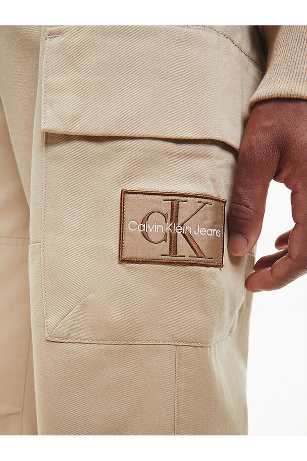 Erkek Badge Woven Cargo Pantolon - 7