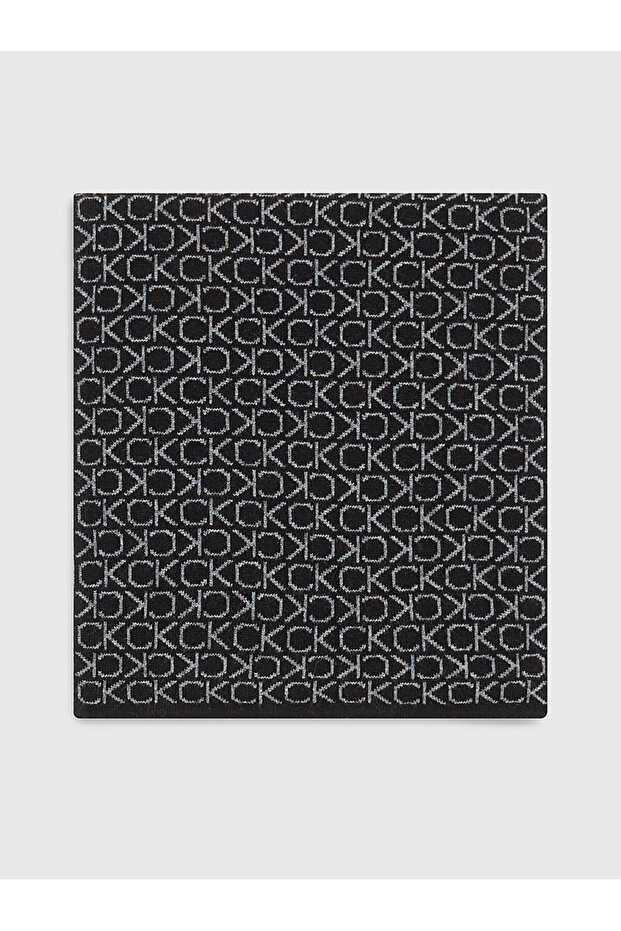 CK MONOGRAM WOOL SCARF - 2
