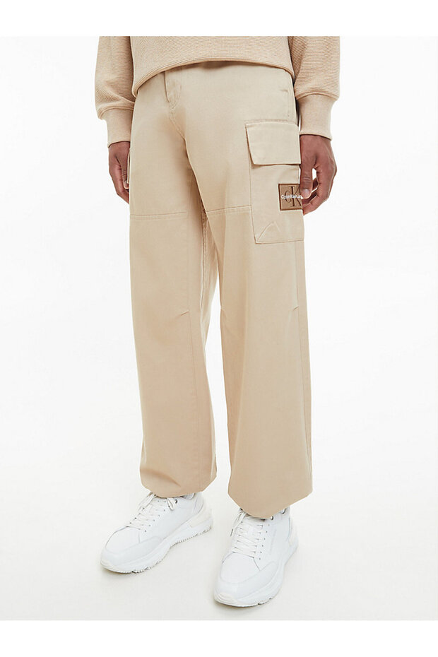 Erkek Badge Woven Cargo Pantolon - 2