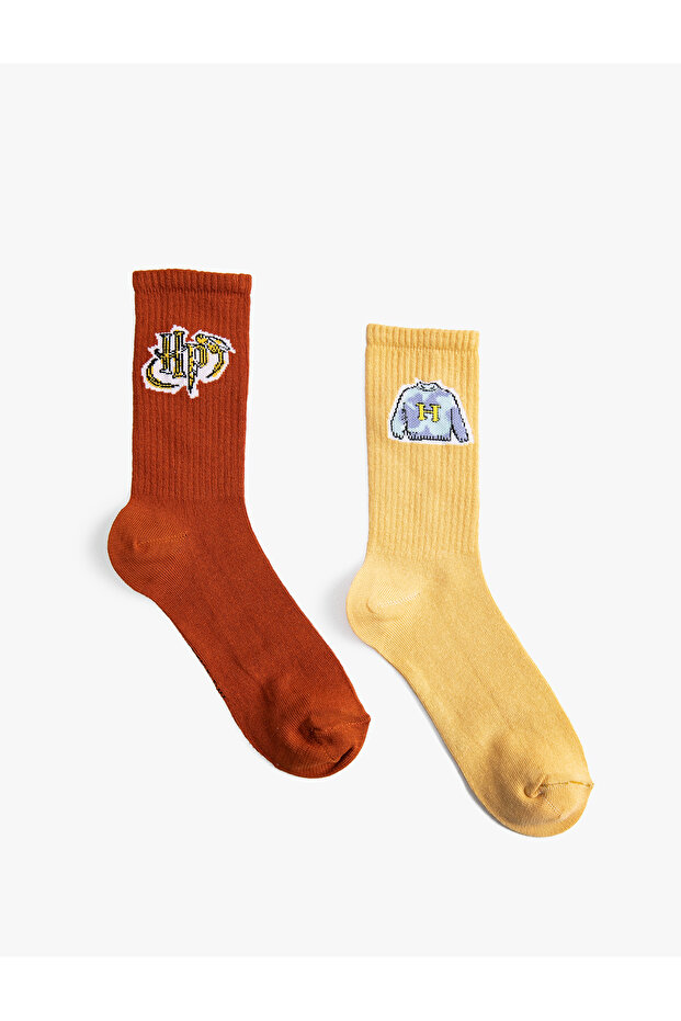 2 Pack Harry Potter Printed Socks Licensed
