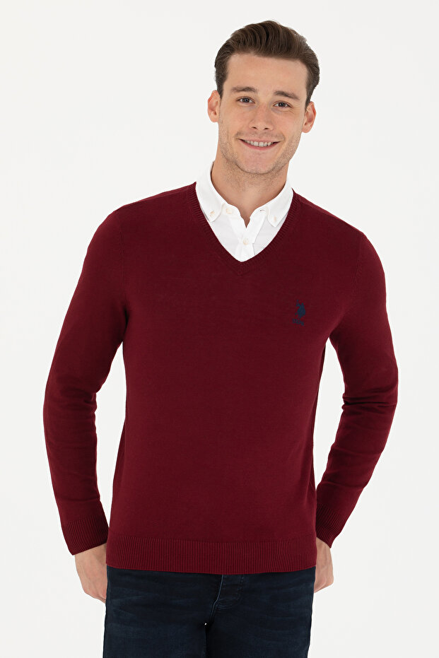 Erkek Bordo Basic Kazak 50269002-VR014 - 3