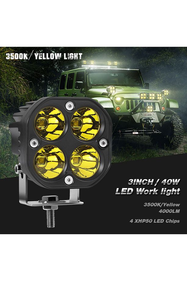 Sis Lambası Off-road 4 Led 12-32v 40w -set Sarı / Lass284-1 - 5
