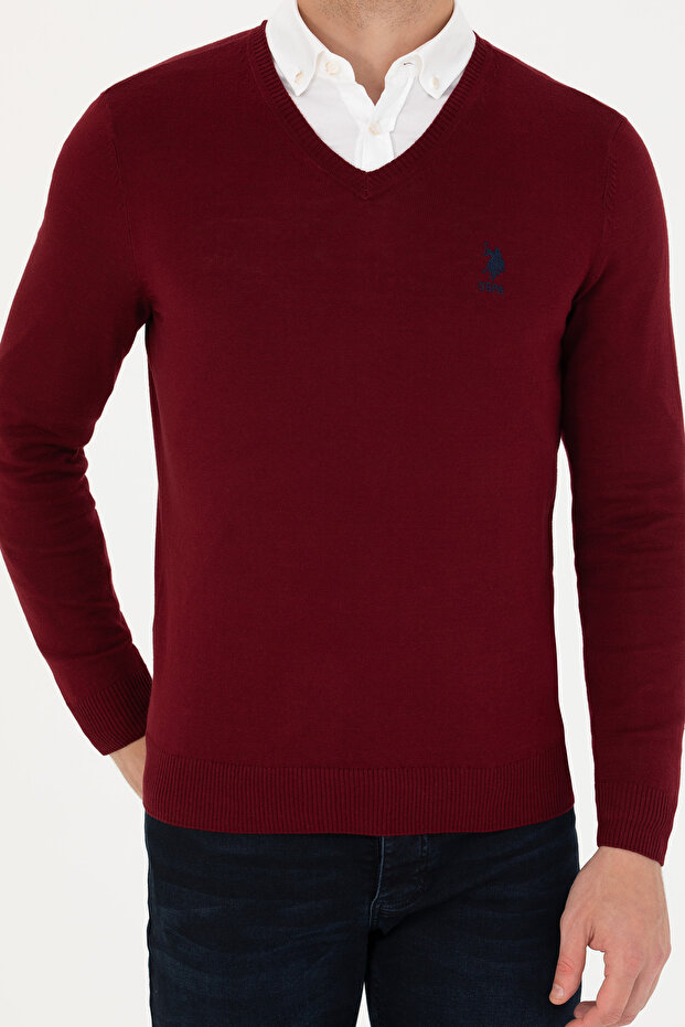 Erkek Bordo Basic Kazak 50269002-VR014 - 6
