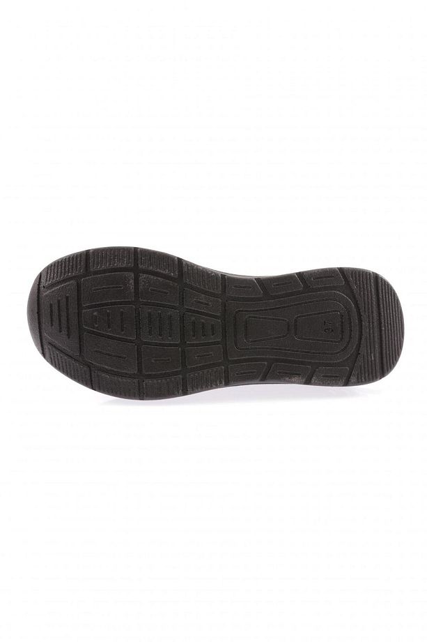 Kadın Kalın Taban Fileli Lastik Ip Detaylı Sneakers Ayakkabı Siyah 343102831 - 5