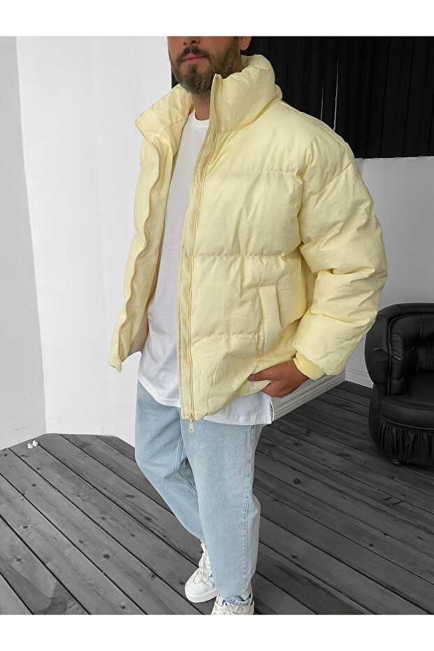 سترة منتفخة أساسية صفراء JJ-1275 - 2