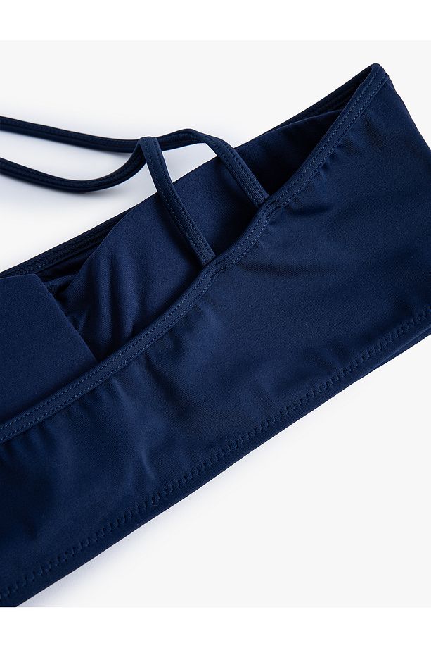 Bandeau Bikini Üstü Tek Omuz İnce Askılı - 7