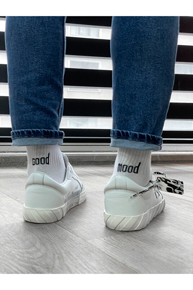 STD Good Mood Beyaz Çorap - 1