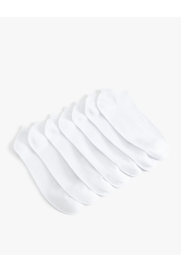 Set of 7 Basic Cotton Blended Booties Socks
