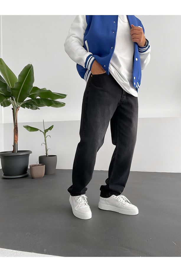 Siyah Eskitme Baggy Pantolon Ke-168 - 2