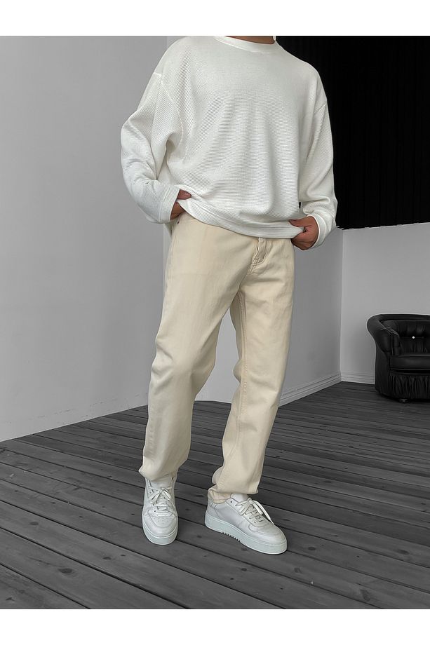 Bej Basic Baggy Jean Ke-073/445 - 2