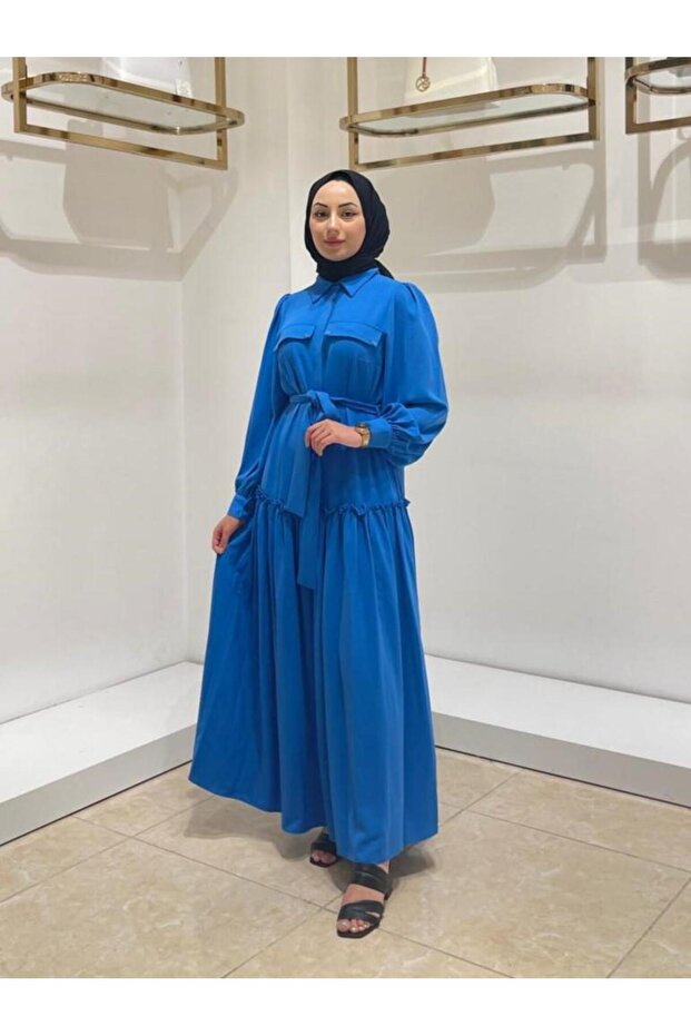 Elbise 12502 Mavi - 2