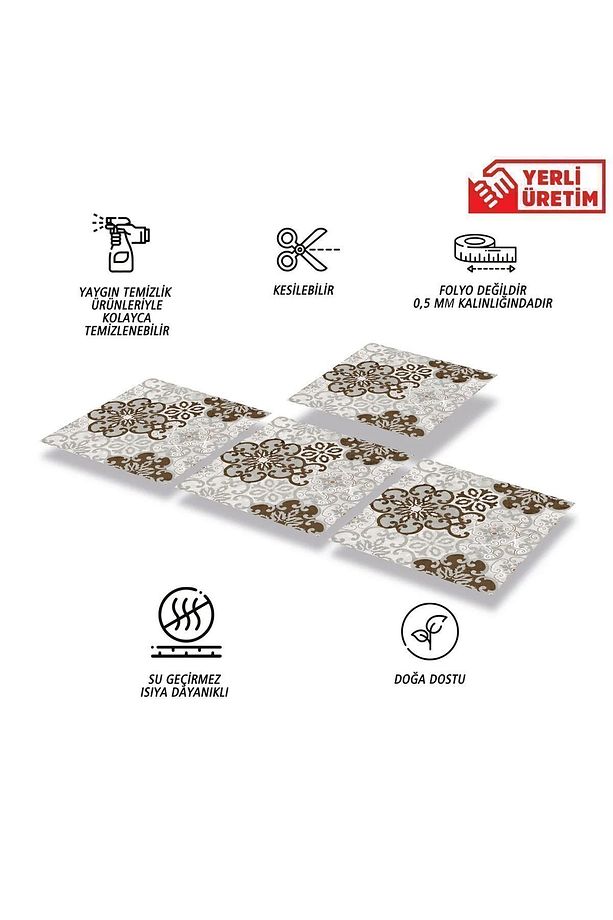 Kendinden Yapışkanlı Salon Desenli Pvc Karo 30x30 Cm (4 ADET) 0,36 M2 - 2
