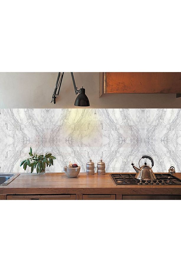 Kendinden Yapışkanlı Gri Ağ Mermer Desenli Pvc Panel 41x62 Cm (4 Adet) 1 M² - 5