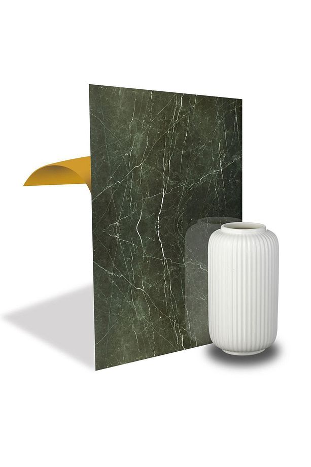Kendinden Yapışkanlı Siyah Yeşil Mermer Desenli Pvc Panel 41x62 Cm (4 ADET) 1 M² - 7