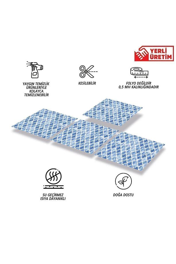 Kendinden Yapışkanlı Pop Serenity Desenli Pvc Karo 30x30 Cm (11 ADET) 1m2 - 3