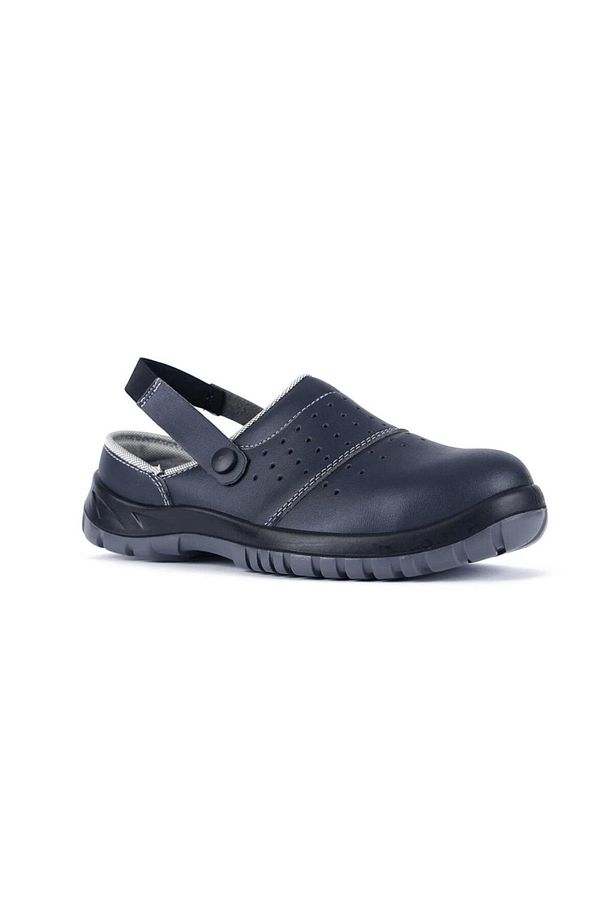 Slipper 210-02 S1 Src Lacivert Mikrofiber Deri Çelik Burun Sabo Iş Terlik Sandalet - 5