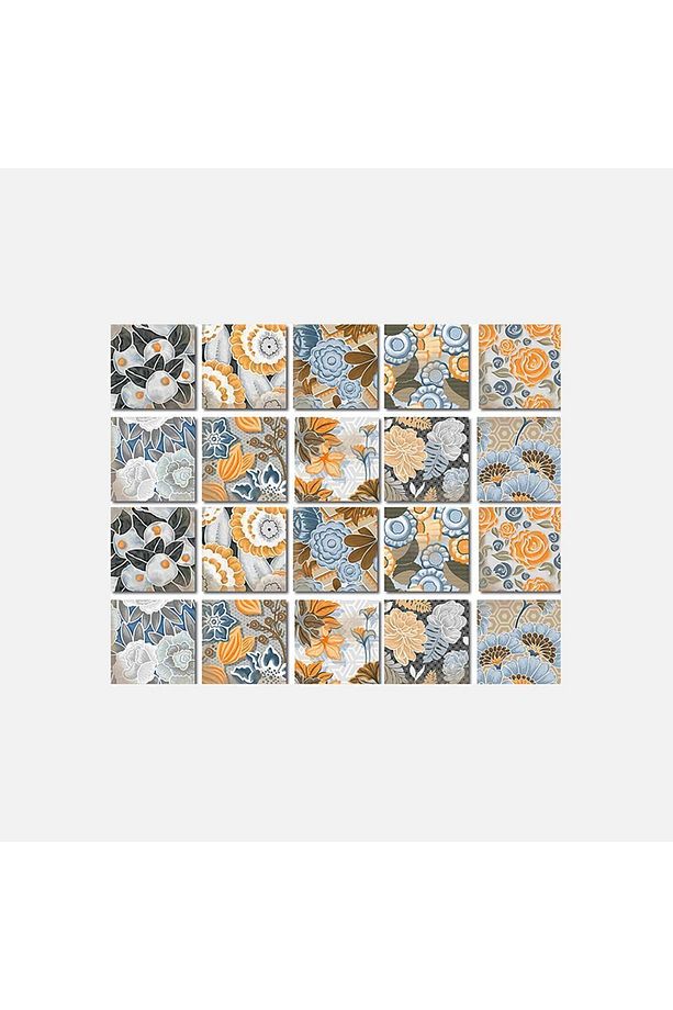 Kendinden Yapışkanlı Fas5 Desenli Pvc Karo 10x10 Cm 20'li Paket - 1