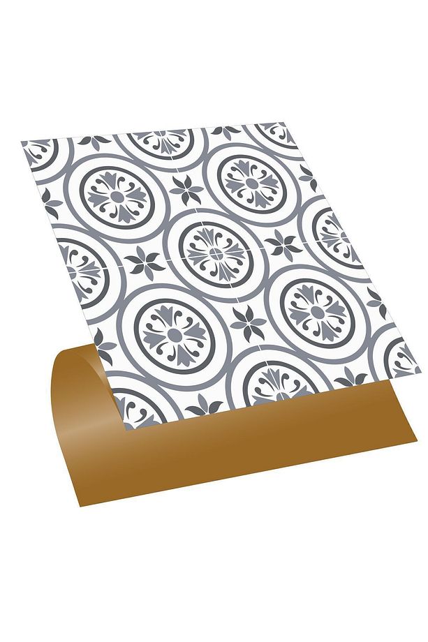 Kendinden Yapışkanlı Mutfak Banyo Kaplama Geometrik 030 Desenli Pvc Karo 30x30 Cm (11 ADET) 1m2 - 1