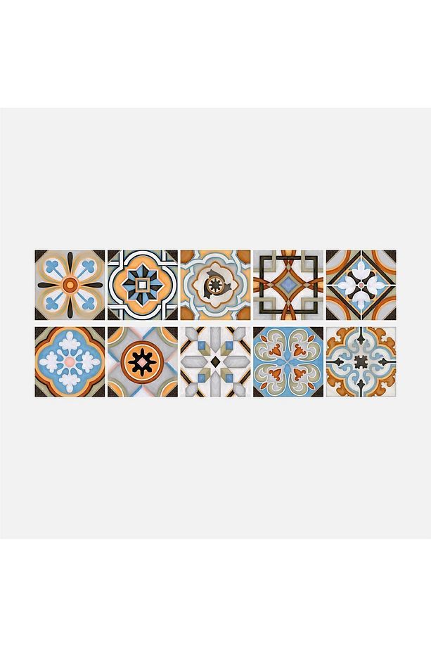 Kendinden Yapışkanlı Fas2 Desenli Pvc Karo 15x15 Cm 10'lu Paket - 1