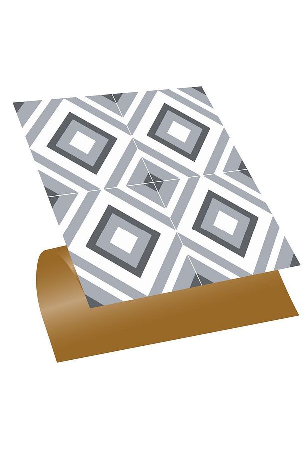 Kendinden Yapışkanlı Mutfak Kaplama Geometrik 031 Desenli Pvc Karo 30x30 Cm (11 ADET) 1m2 - 1