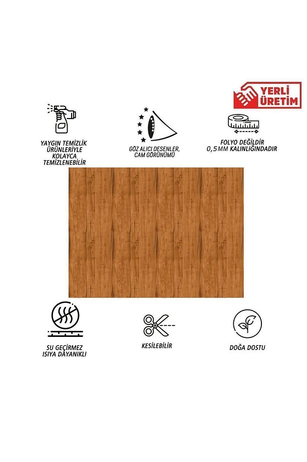 Kendinden Yapışkanlı Cilalı Ahşap Desenli Pvc Panel 41x62 Cm (4 Adet) 1 M² - 3