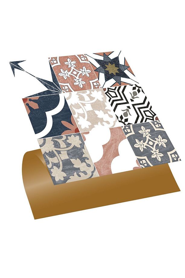 Kendinden Yapışkanlı Küba Desenli Pvc Karo 30x30 Cm (4 ADET) 0,36 M2 - 1