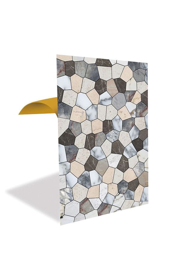 Kendinden Yapışkanlı Çatlak Mermer Desenli Pvc Panel 41x62 Cm (12 Adet) 3 M² - 1