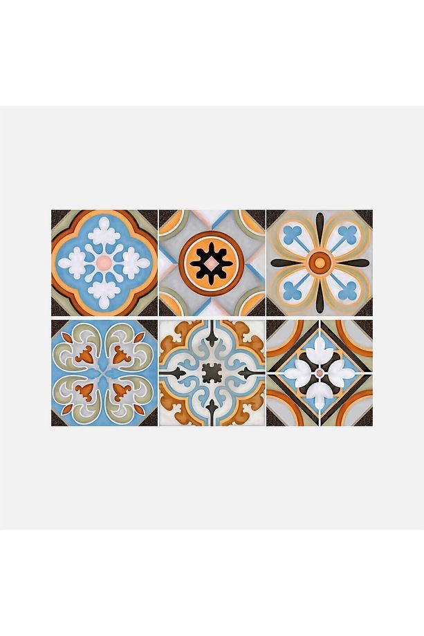 Kendinden Yapışkanlı Fas2 Desenli Pvc Karo 20x20 Cm 6'lı Paket - 1