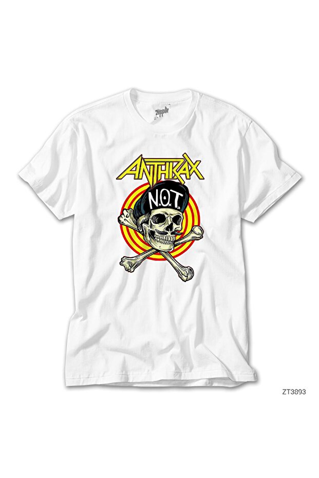Tricou alb Anthrax Note - 1