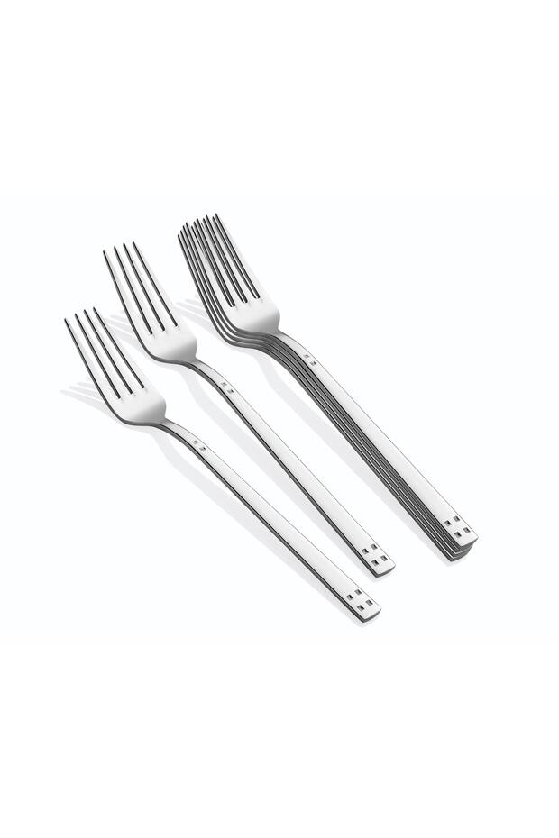 طقم شوكة طعام مكون من 6 قطع من الألماس - 4