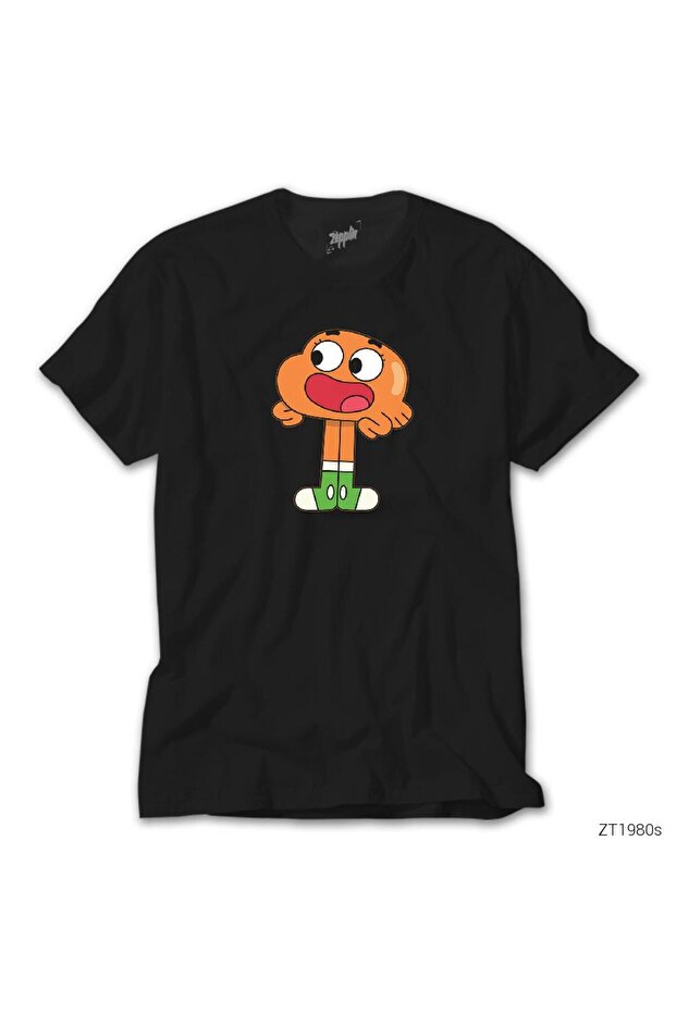 Gumball Darwin Black T-Shirt