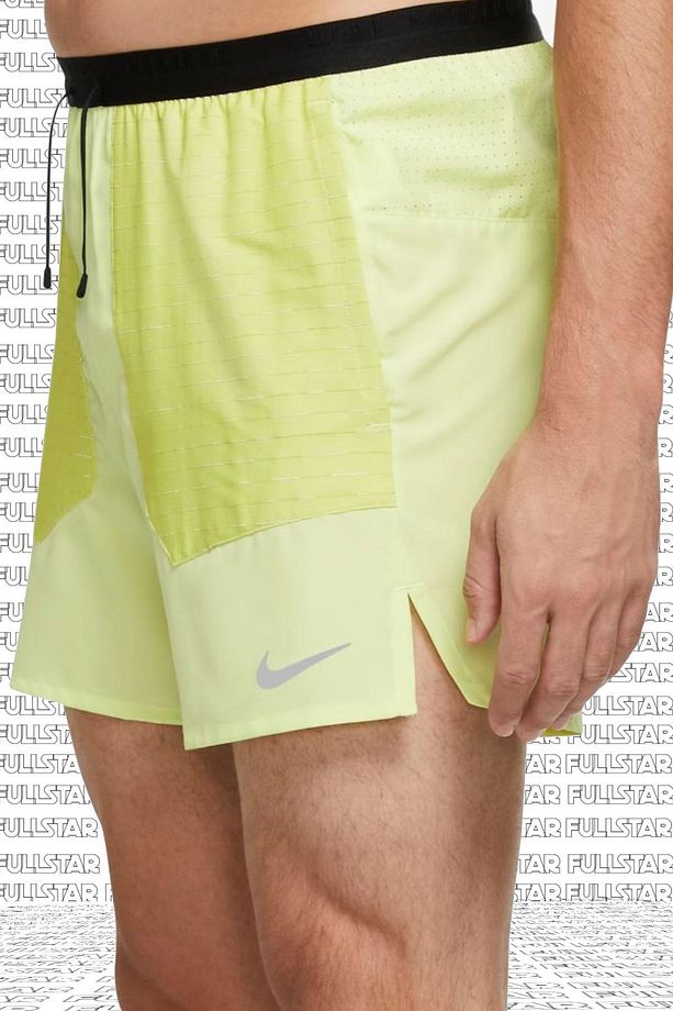 Flex Stride Run Division 5inch Running Shorts Reflektörlü Sarı Koşu Şortu - 4