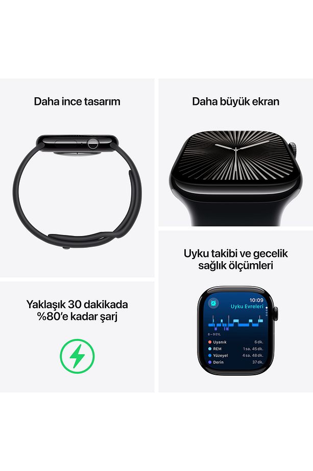 Watch Series 10 GPS + Cellular 46mm Roze Altın Sarısı Alüminyum Kasa + Plum Spor Loop - 4