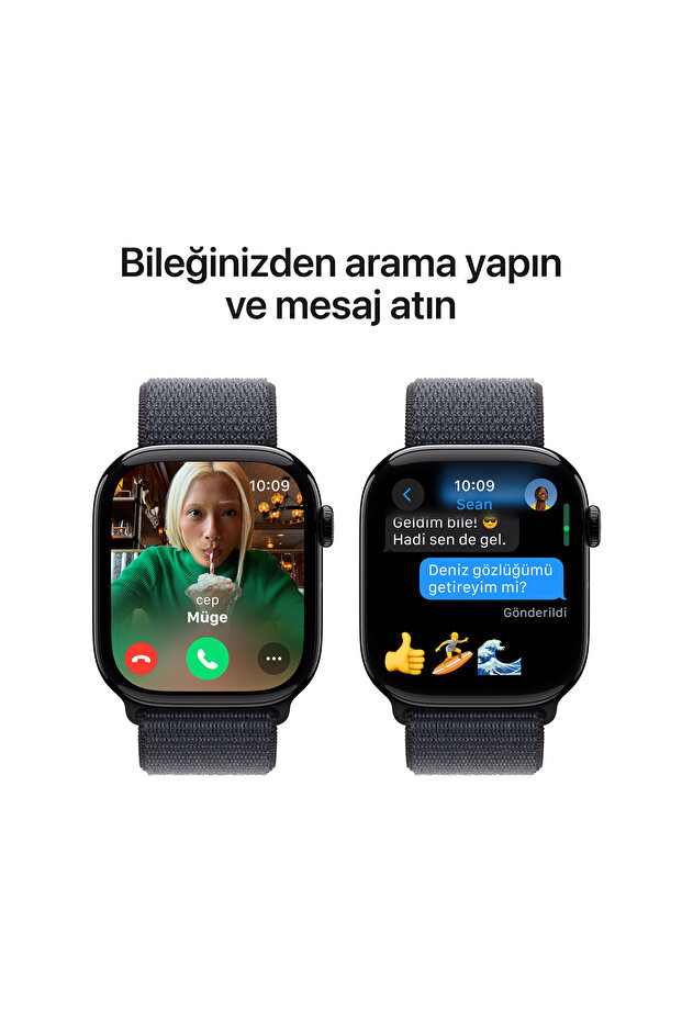 Watch Series 10 GPS + Cellular 42mm Jet Siyah Alüminyum Kasa + Mürekkep Moru Spor Loop - 7