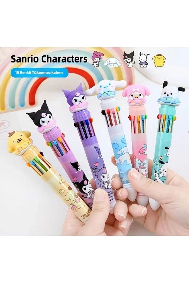 Sanrio Characters 10 Renkli Tükenmez Kalem (1 Adet) - 2