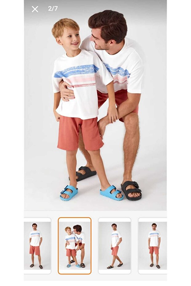 Father Son Shorts Suit 100% Cotton