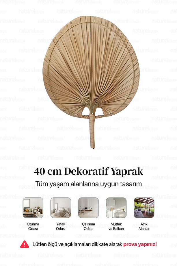 Bohem Palmiye Yaprağı, Japon Yelpazesi 30x40 Cm, Duvar Dekorasyon, Duvar Süsü, Iskandinav, Modern - 7