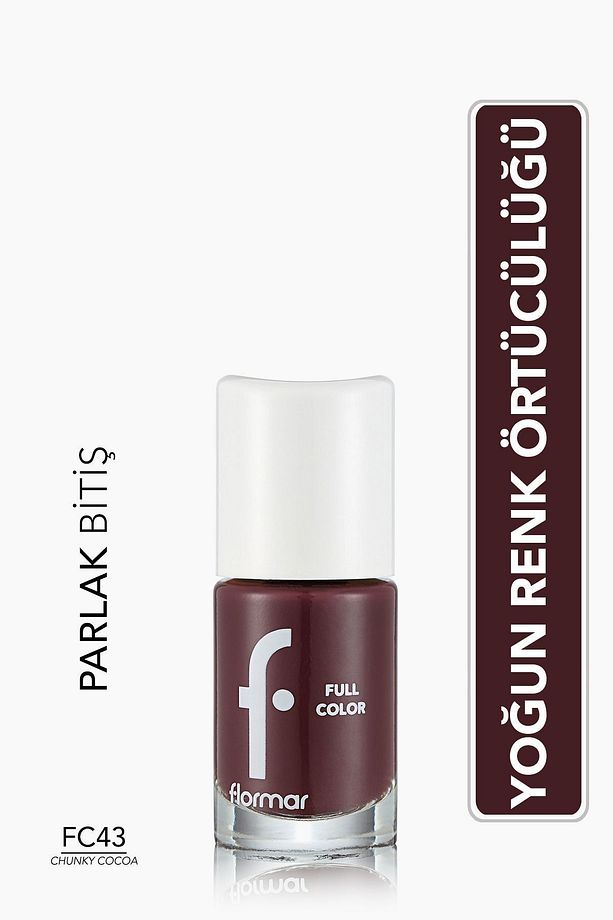 Yoğun Pigmentli Parlak Oje- Full Color Nail Enamel- Fc43 Chunky Cocoa -8690604379965 - 1