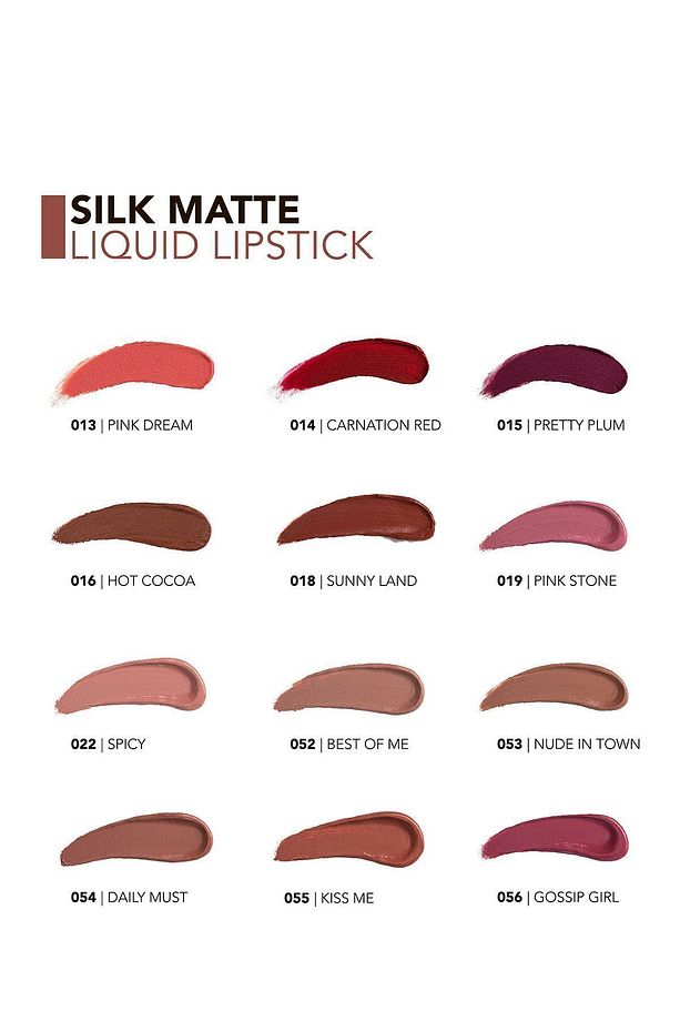 Kadife Dokulu Likit Mat Ruj - Silk Matte Liquid Lipstick - 009 NASTY CORAL - 8690604505364 - 6