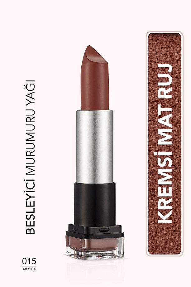 Hafif Dokulu Mat Ruj (KOYU KAHVE) - Hd Weightless Matte Lipstick - 015 Mocha - 8690604518708 - 1