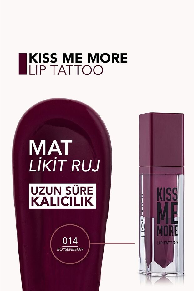 Likit Mat Ruj - Kiss Me More Lip Tattoo Boysenberry 8690604572946 - 4